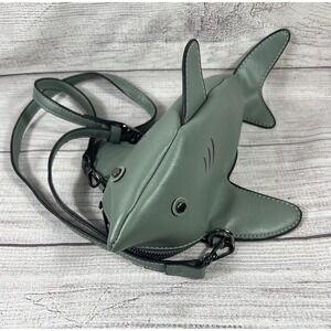 Shark Crossbody Purse Green Novelty Bag Adjustable Strap